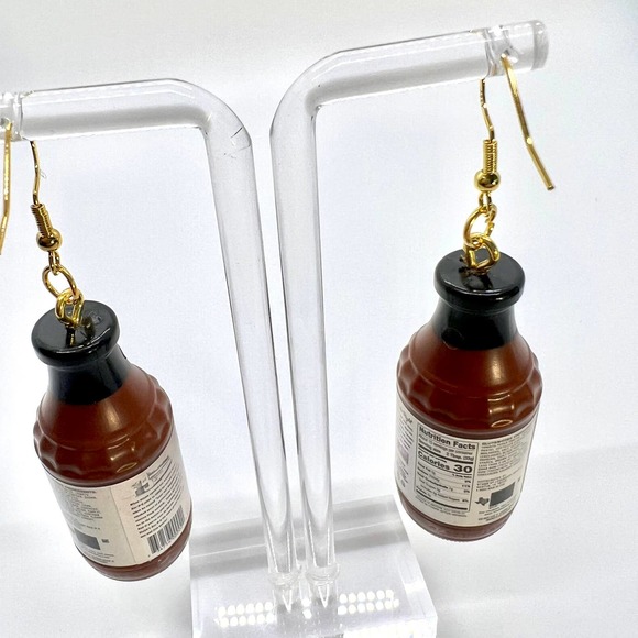 BBQ Earrings - Stubb’s BBQ Sauce - Barbecue Earrings - Mini Brands Earrings - Picture 5 of 7